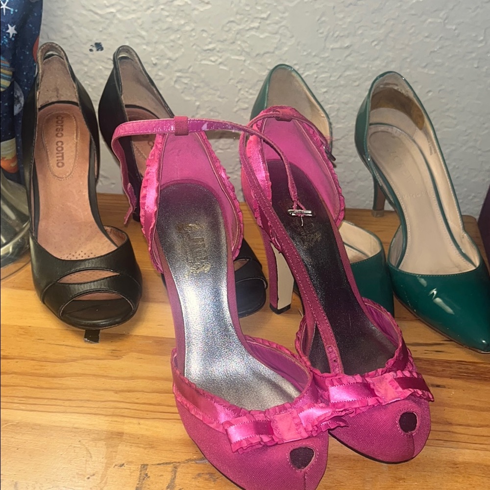 Heels Pink High Heel Bow Heels